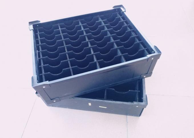 Caja de componentes de plástico ESD antiestática apilable con divisor de plástico y asas