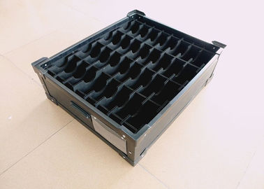 Caja antiestática apilable de los componentes plásticos del ESD con el divisor y las manijas plásticos