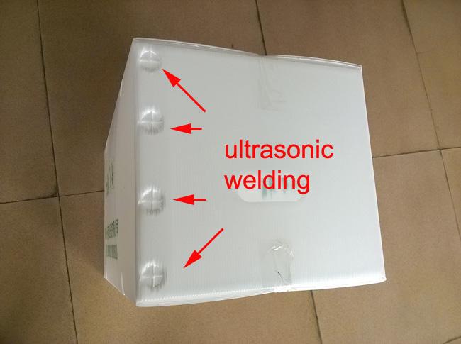 soldadura ultrasónica para las cajas plásticas plegables con los agujeros de circulación del aire para transportar verduras