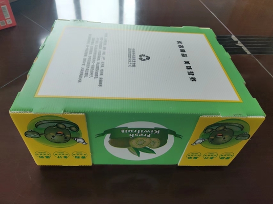 Caja de fruta de plástico reutilizable con capacidad personalizada y ventilación con impresión a color